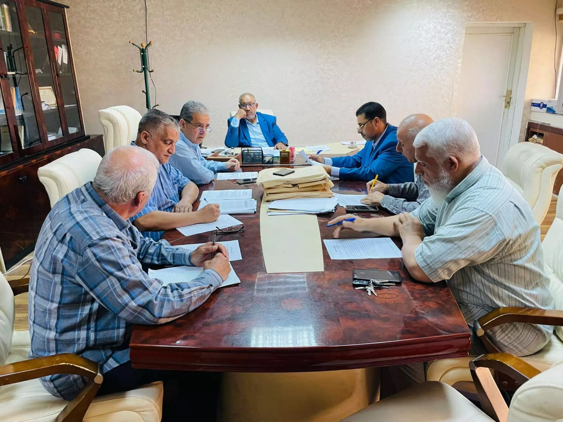 On Wednesday, October 22, 2025, at exactly 10:30 AM, the Supreme Committee for Graduate Studies held a meeting at the office of the University Vice President for Academic Affairs, with full attendance of committee members.