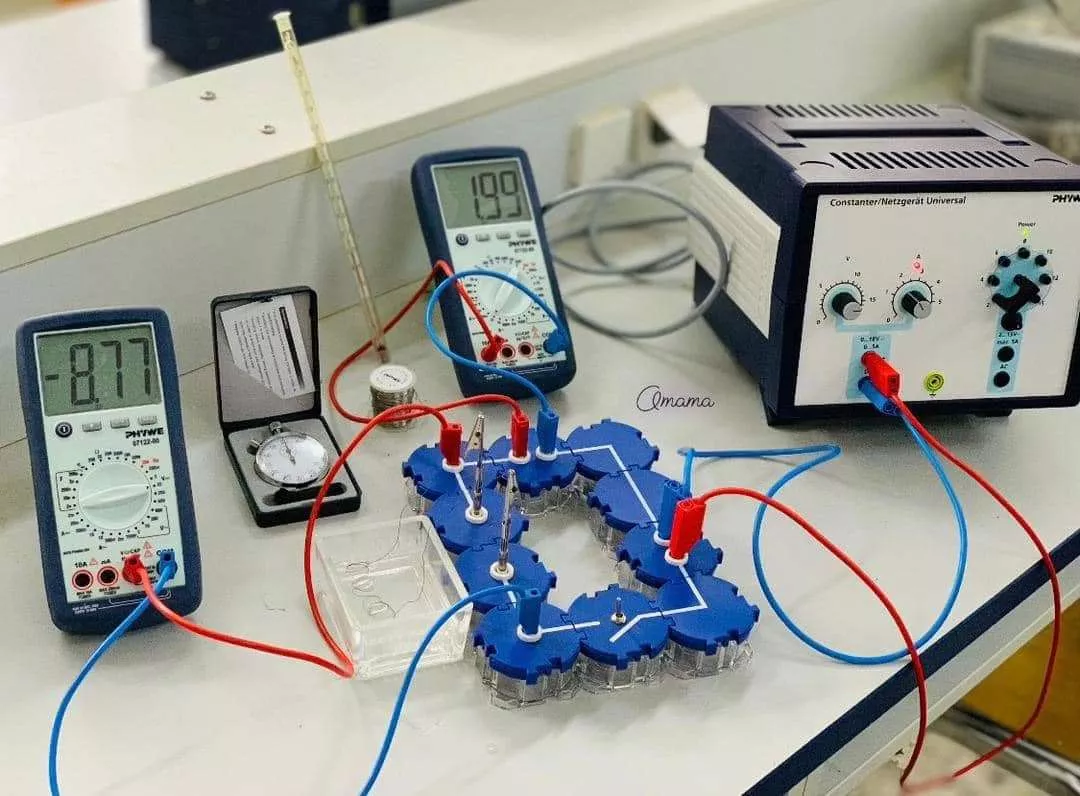 Experiment to convert electrical energy into thermal energy