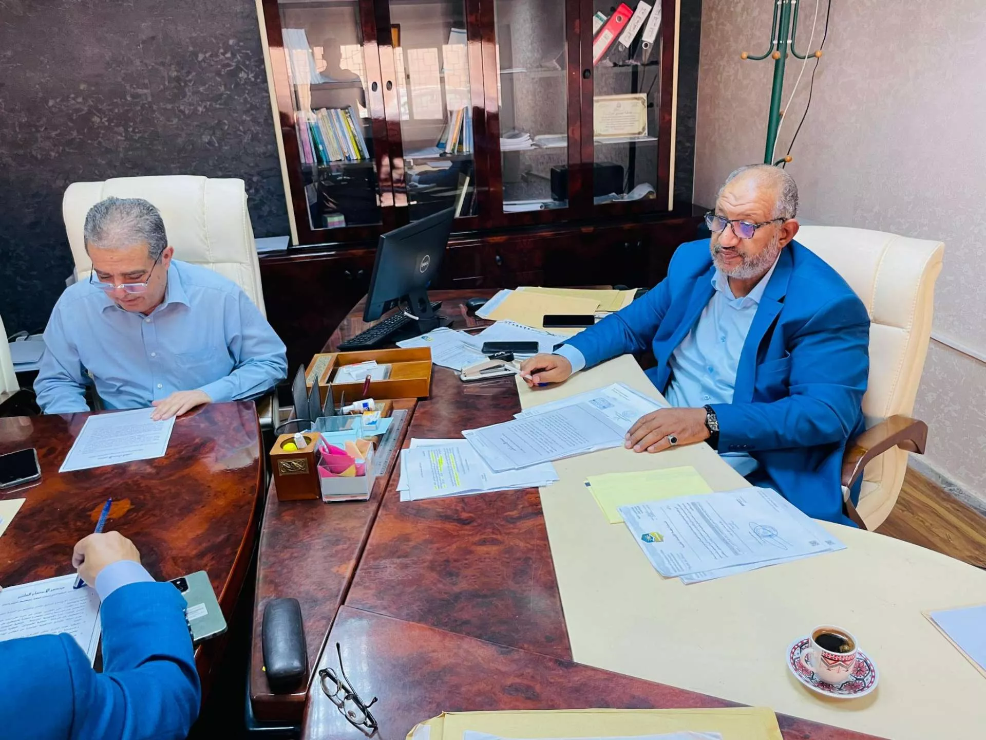 On Wednesday, October 22, 2025, at exactly 10:30 AM, the Supreme Committee for Graduate Studies held a meeting at the office of the University Vice President for Academic Affairs, with full attendance of committee members.