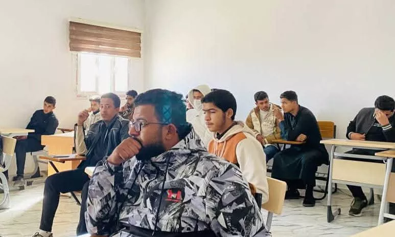 نشاط توعوي بكلية التربية مزدة يستهدف طلبة الكلية حول القيم الوطنية ومخاطر المخدرات