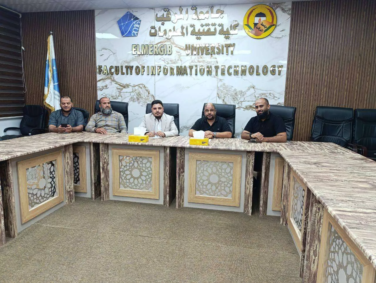 زيارة عمل إلى كلية تقنية المعلومات بجامعة المرقب ضمن استعدادات المسابقة البرمجية الجامعية