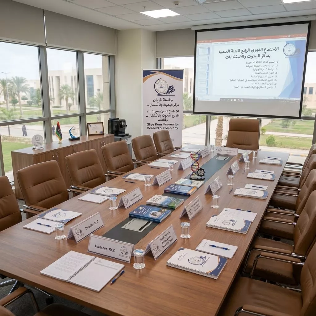 الاجتماع الرابع للجنة العلمية لمركز البحوث والاستشارات بجامعة غريان